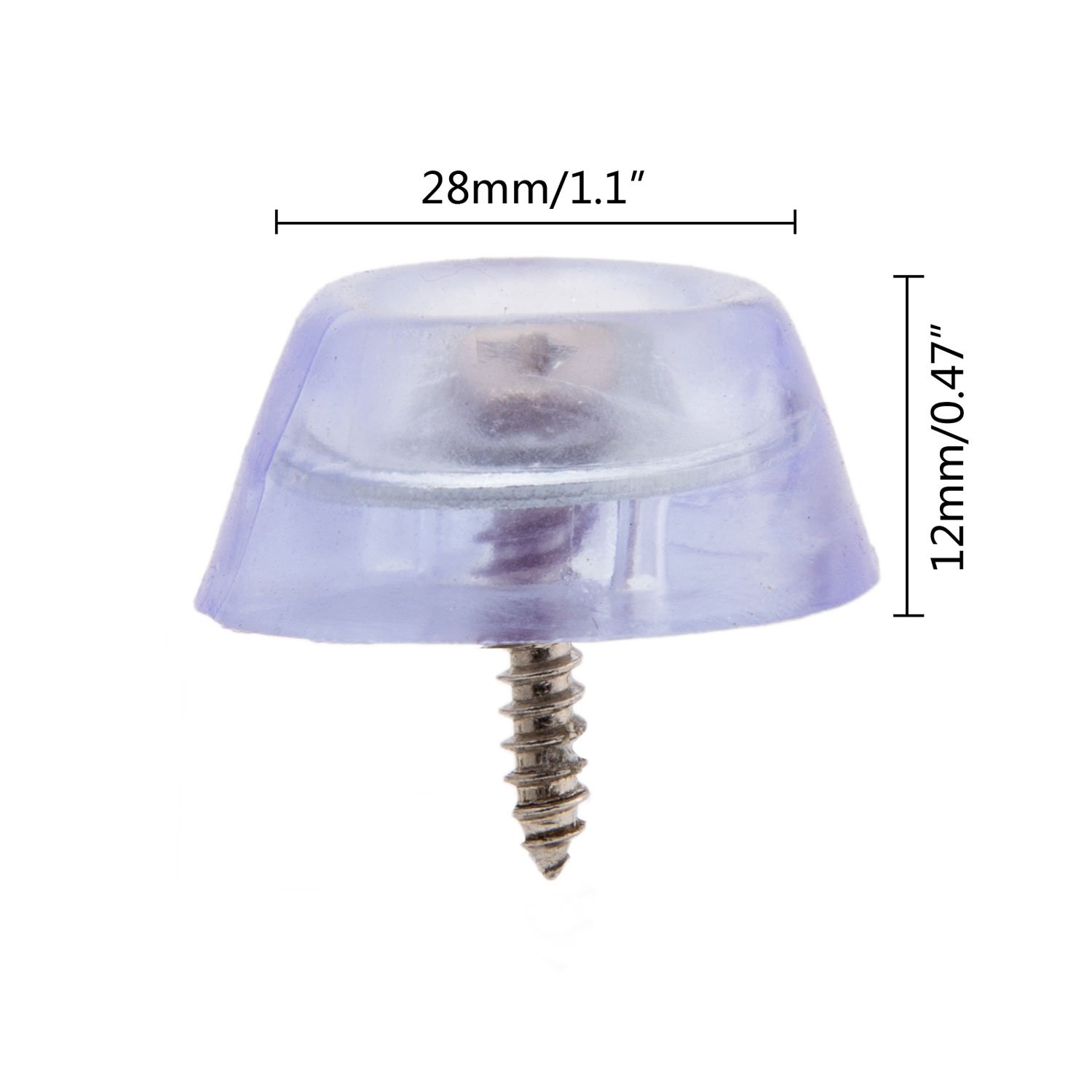 20pcs Round Furniture Pads ULIFESTAR PVC Wood Furniture Sliders Hardwood Floor Protectors Surface Protection for Chair Table Desk — view 2