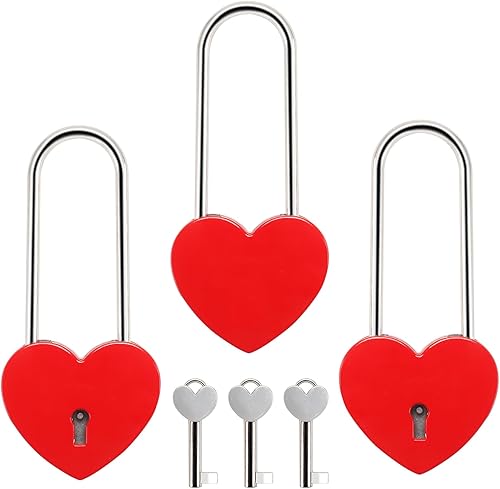 Candado de amor con forma de corazón para candado de puente con llaves para los amantes del día de San Valentín, decoración de regalo, pequeñas y