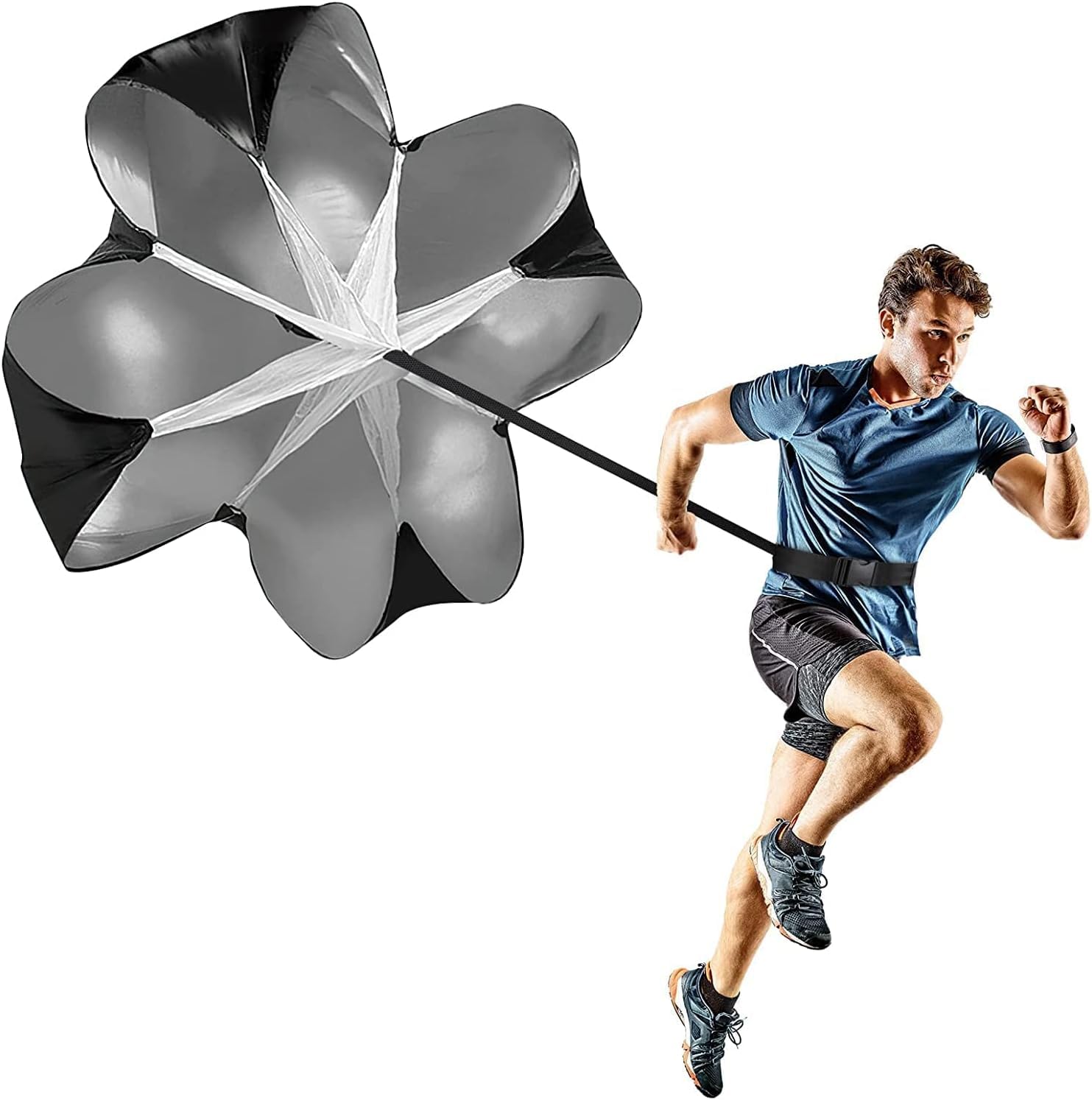 Trenz Fashion Speed Chute | Training Resistance Speed Parachute | 48 inch | in Carry Bag-image-15