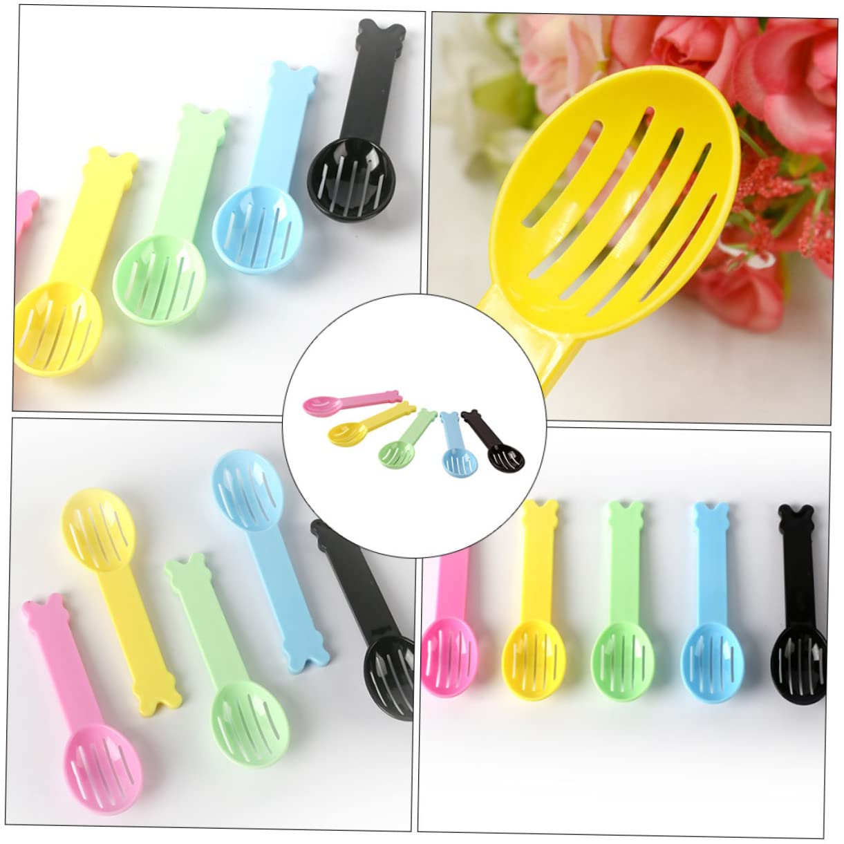 Paletta per lettiera per Gatti, 15 Pezzi di Sabbia for criceti, Cucchiaio for for, Paletta for Escrementi Cane con Attacco for Sacchetto, Pale for