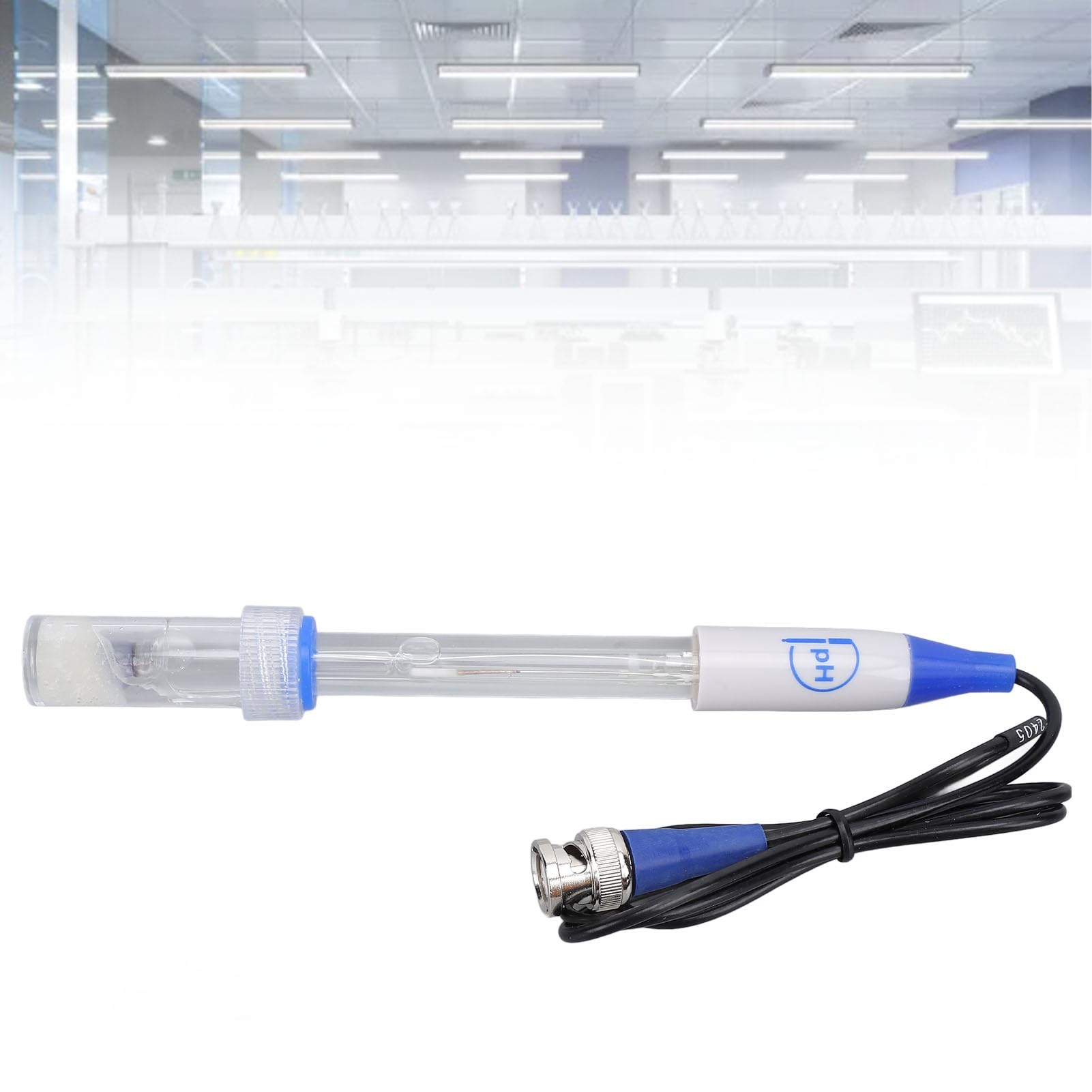 Electrodo de pH 0-14, Sonda BNC, Respuesta Rápida para Laboratorio
