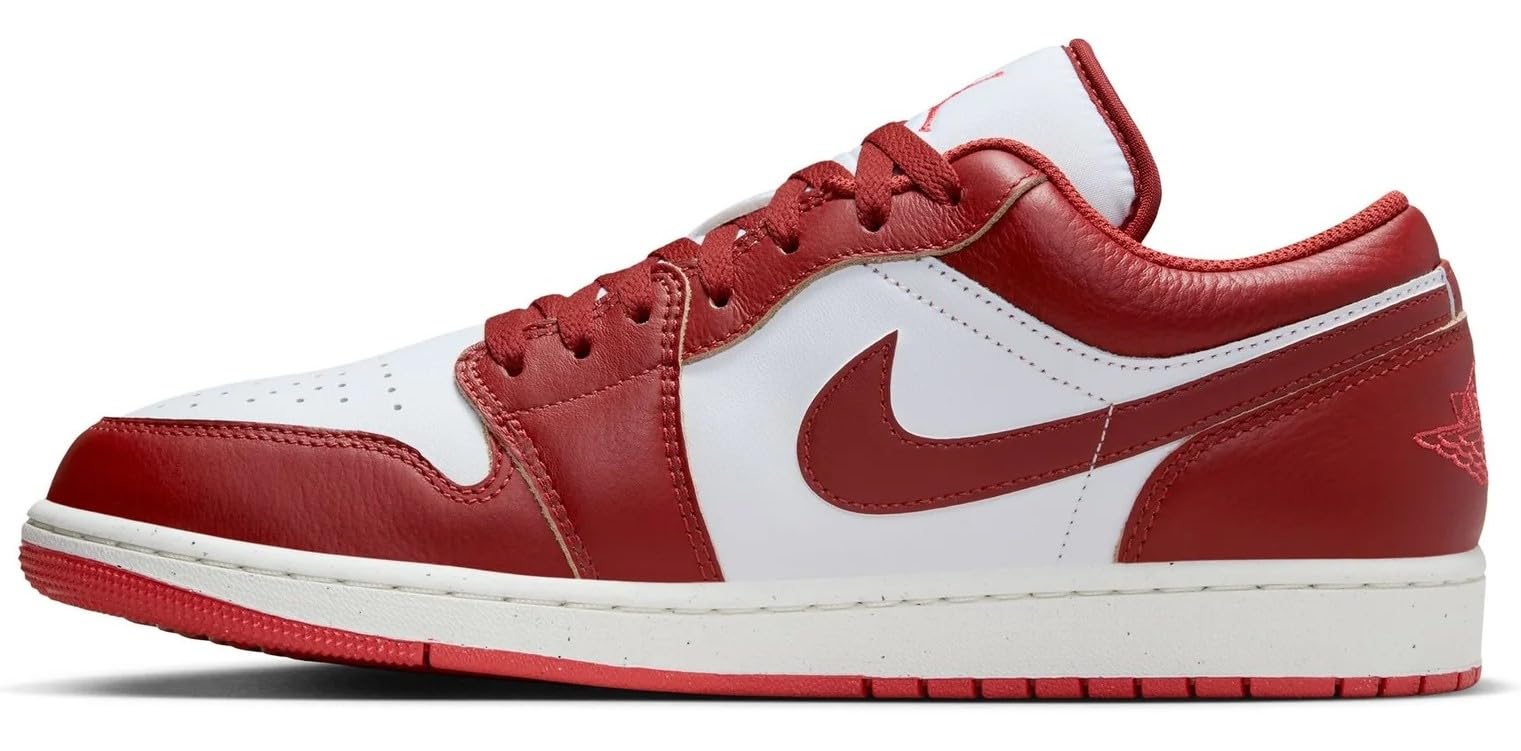 NIKE Hombres 1 Low White/Dune Red-Lobster-Sail (FJ3459 160)