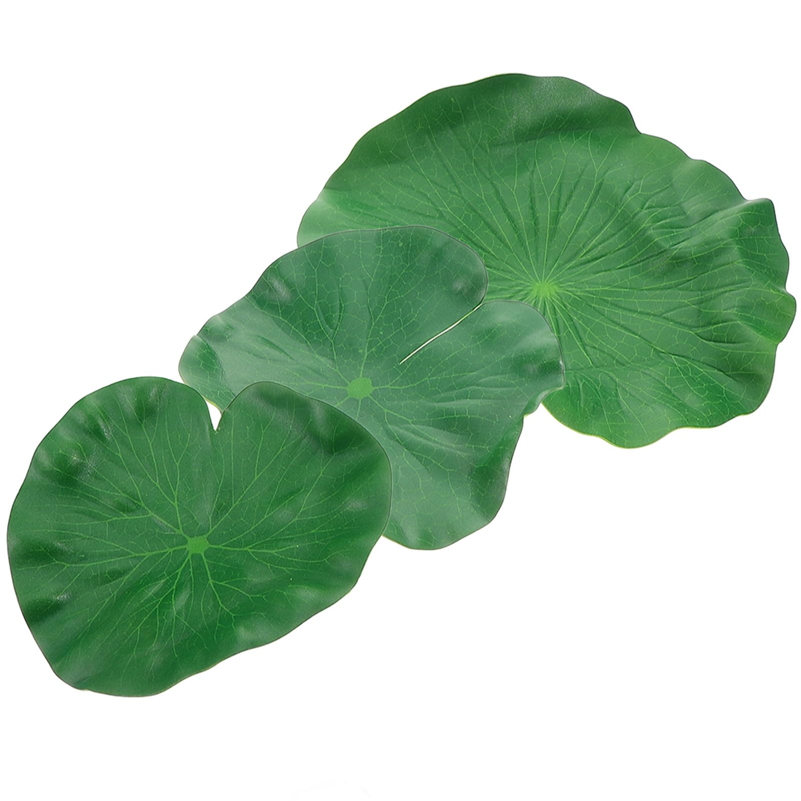 Sets de table en plastique vert SOIMISS : lot de 3 napperons feuilles de lotus pour fruits