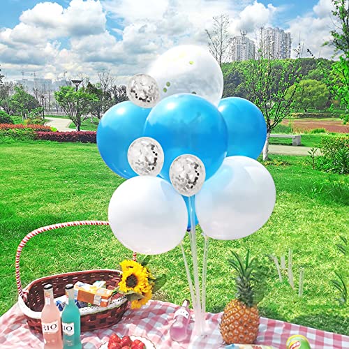 Image of Silver Confetti Balloons, 40 Pcs 5 Inch Clear Balloons with Confetti Inside for Graduation Engagement Cake Topper Decor Bridal Shower Baby Shower Birthday Party Decoration Supplies