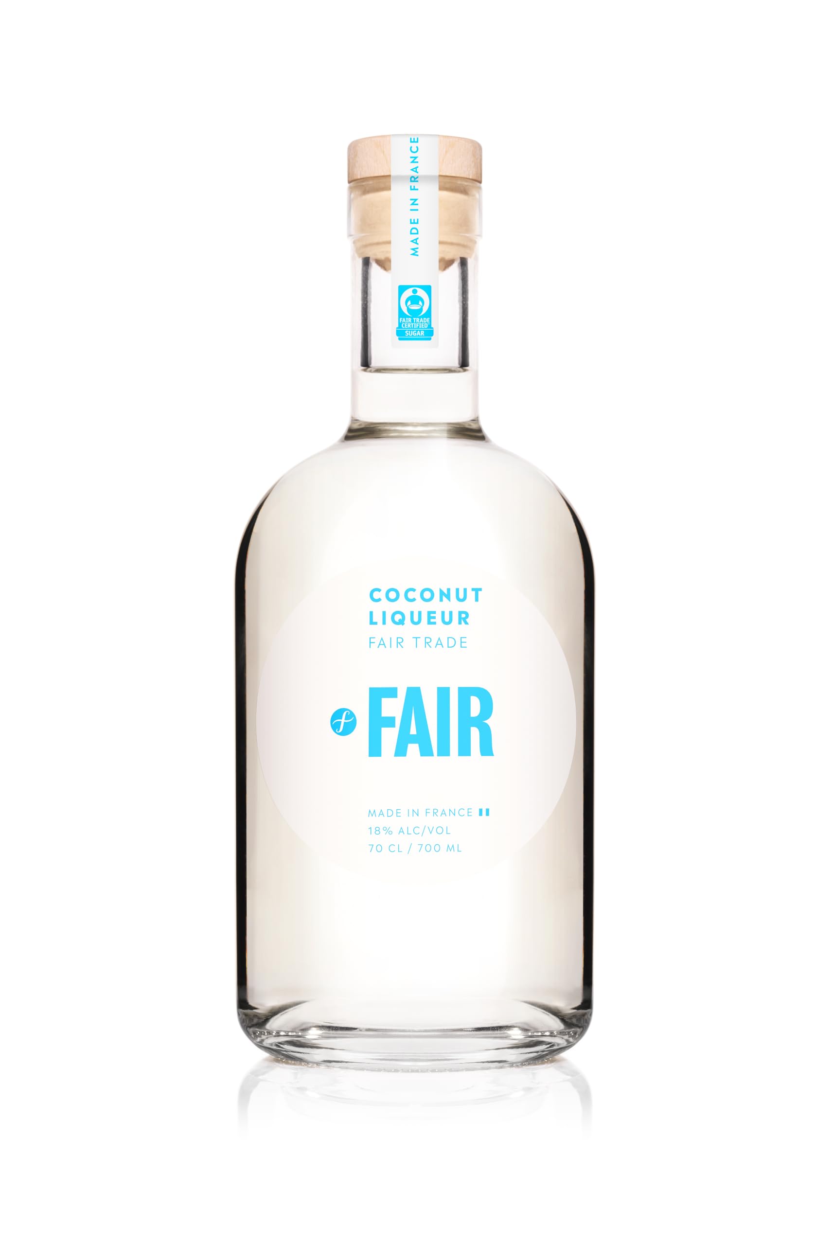 FAIR Coconut 18% ABV 70cl | Premium Fairtrade French Liqueur | Fresh Tropical Spirit for Piña Coladas & Rum Cocktails | Made in Cognac, France