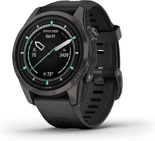 Garmin epix Pro (Gen 2) Edición Zafiro, 42mm, Reloj inteligente de alto rendimiento, Tecnología de entrenamiento avanzada, Linterna incorporada,