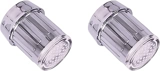 2 Pcs 3-Color Temperature Sensitive Gradient LED Water Faucet Light Water Stream Color Changing Faucet Tap Sink Faucet for Kitchen and Bathroom