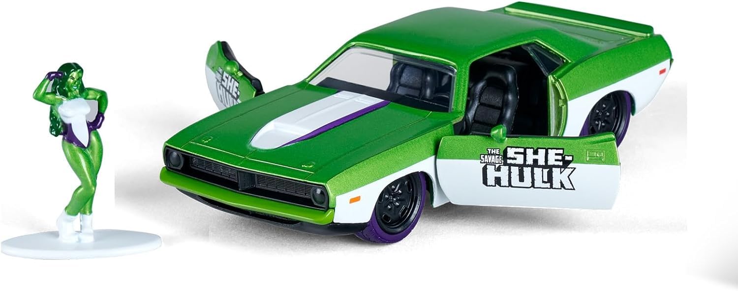 Jada Toys Marvel She-Hulk 1:32 Vehicle Toy Figure Collectible Car & Figure Gift