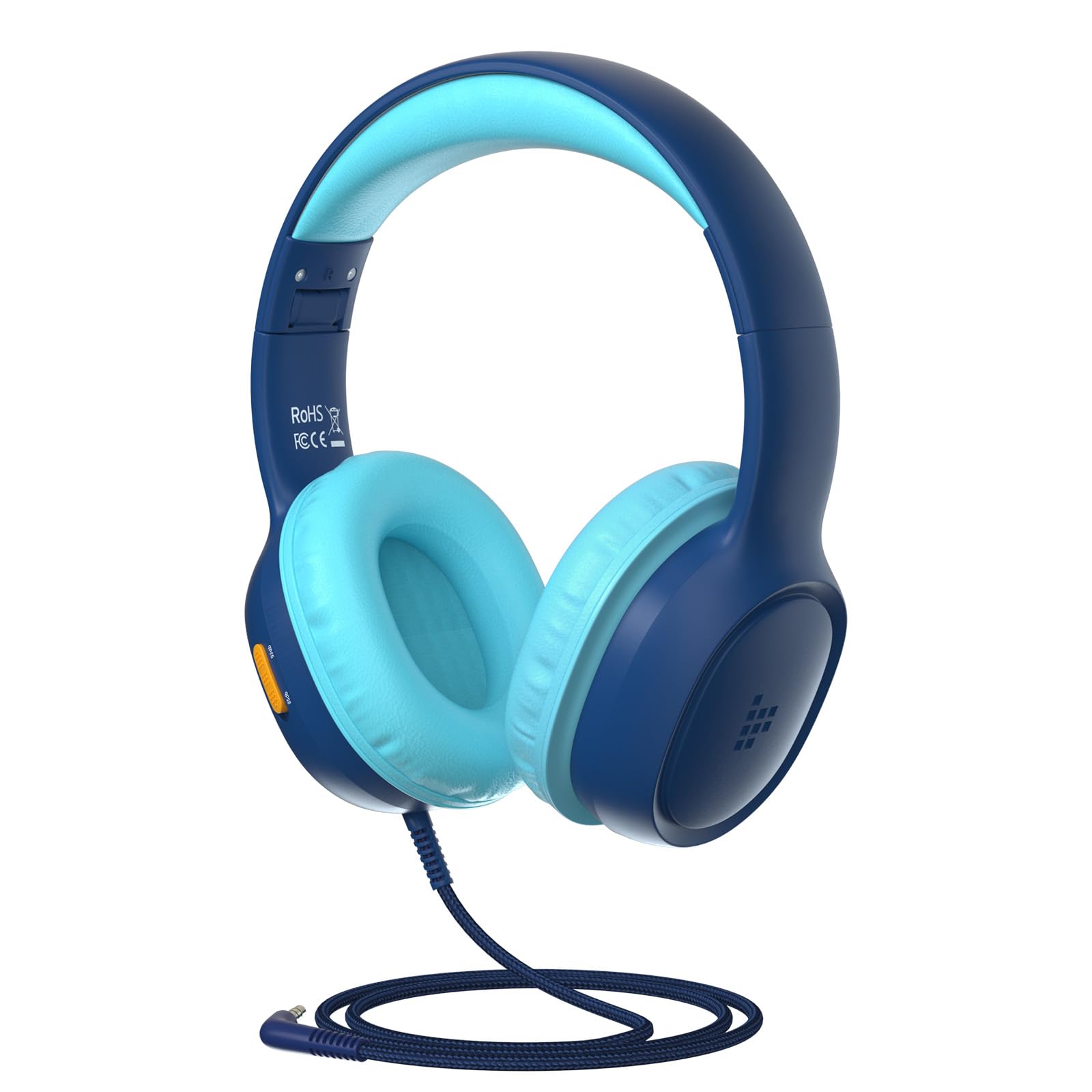 Tronsmart Cuffie Sovraurali Pieghevoli per Bambini, Volume Sicuro 85/93 dB, Suono Chiaro e Morbido, Jack da 3,5 mm per Bambini con Cavo, per Apprendimento e Intrattenimento
