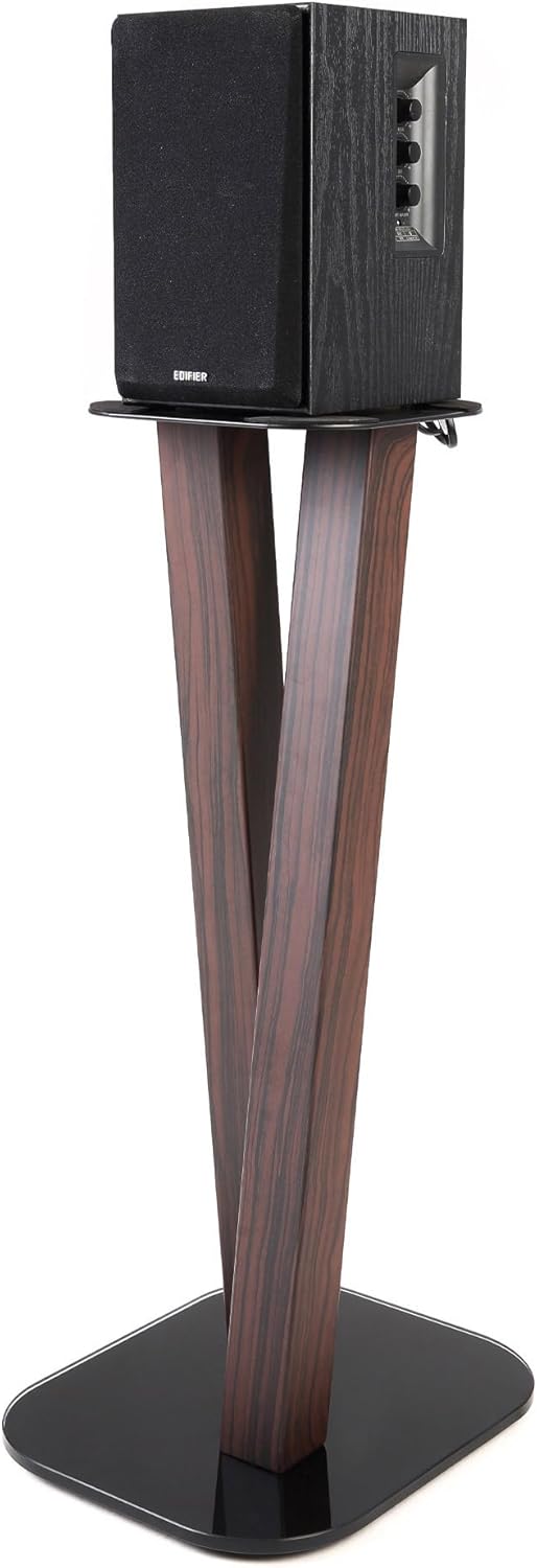 EXIMUS One Pair Fixed Height Universal Speaker Floor Stands - Espresso - 600 Series - Image 6