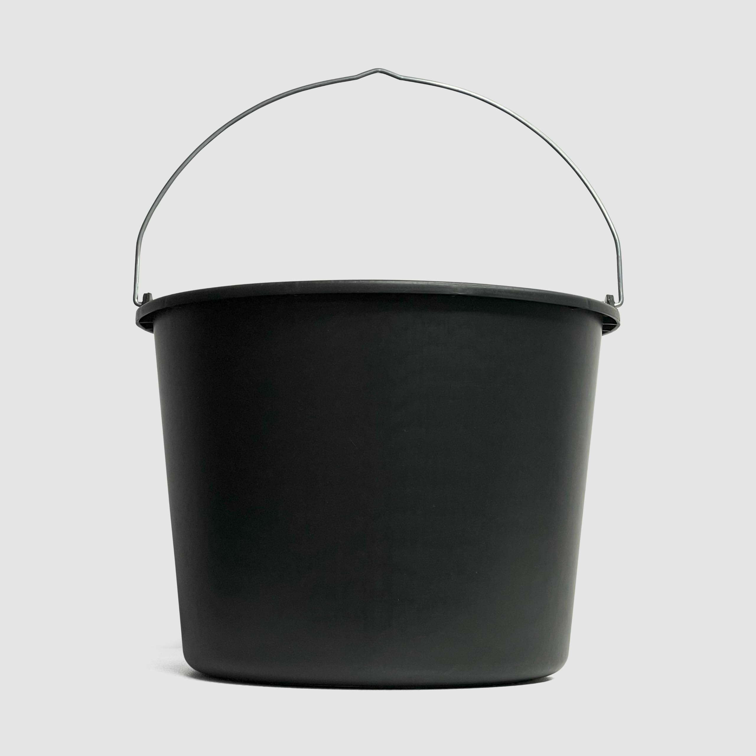 TAMS® Secchio da costruzione 5/12/20 l, secchio per malta e cemento, in plastica robusta, stabile per giardino, cantieri e agricoltura (a scelta come confezione da 5, 10 o 20) (20, 20 litri)