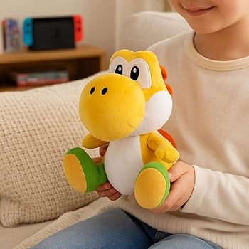 NINTENDO- Merc Yoshi plüsch 17cm Gelb Super Mario Brothers