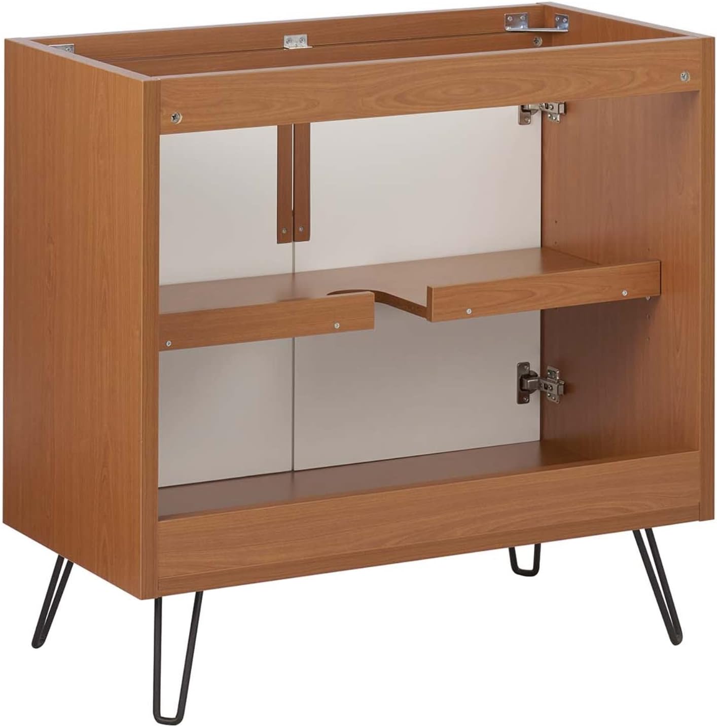Ergode Energize 36" Bathroom Vanity Cabinet-Mid-Century Modern Style, Soft-Close Doors, Metal Hairpin Legs, Spacious Storage Area, Assembly Required