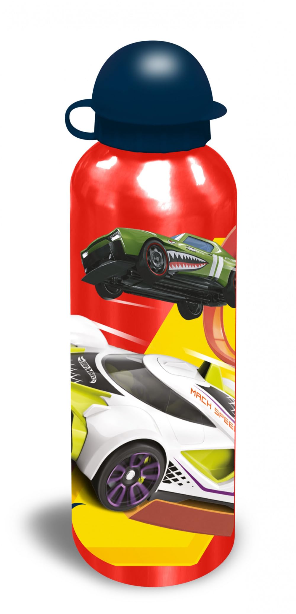 Om Supplies Hot Wheels 2 Hot Characters Aluminium Sports Bottle 500Ml - Holiday, Back To School Water Drinking Kids Lunch Children (Hot 2)