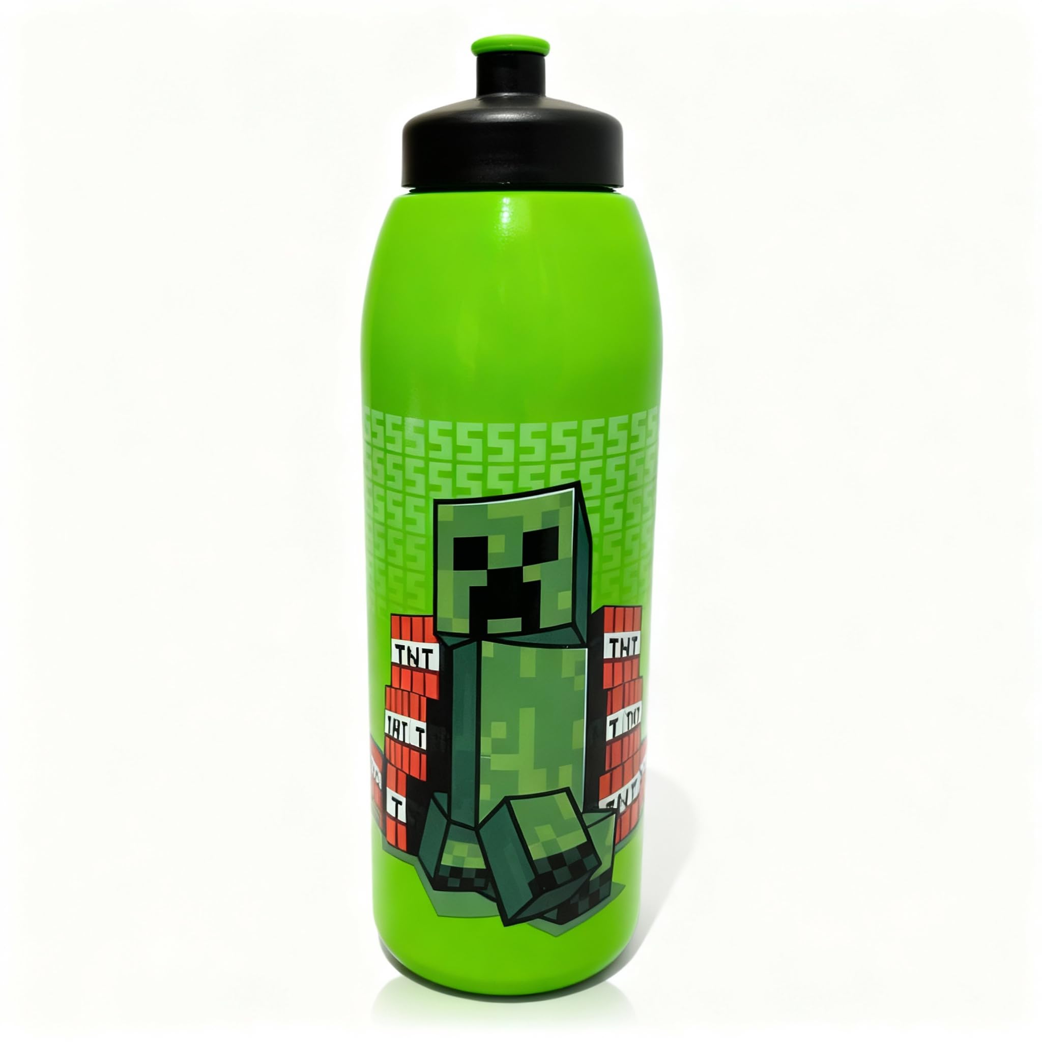 HOX Minecraft Creeper Boom Pull Top 700ml Sports Drinks Bottle | Eco Friendly Green Water Sipper Bottle | Gift for Minecraft Game Fans