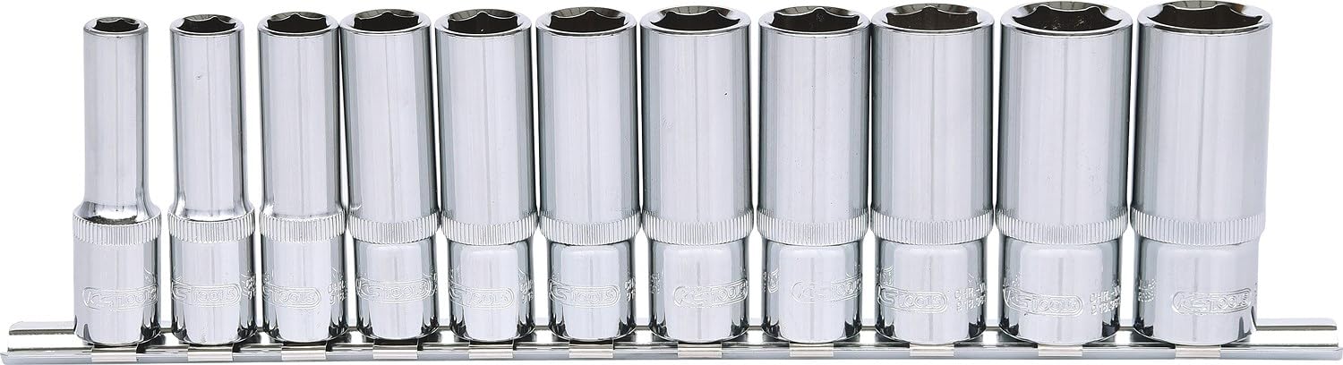 KS Tools 918.0611 Jeu de douilles 6 pans 3/8'' 11 pièces
