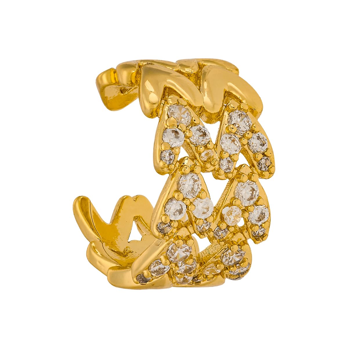 kushal's Fashion Jewellery White Gold Plated Trendy Zircon Cuff Earring for Women | Casual, Party & Occasion Wear-picture-56