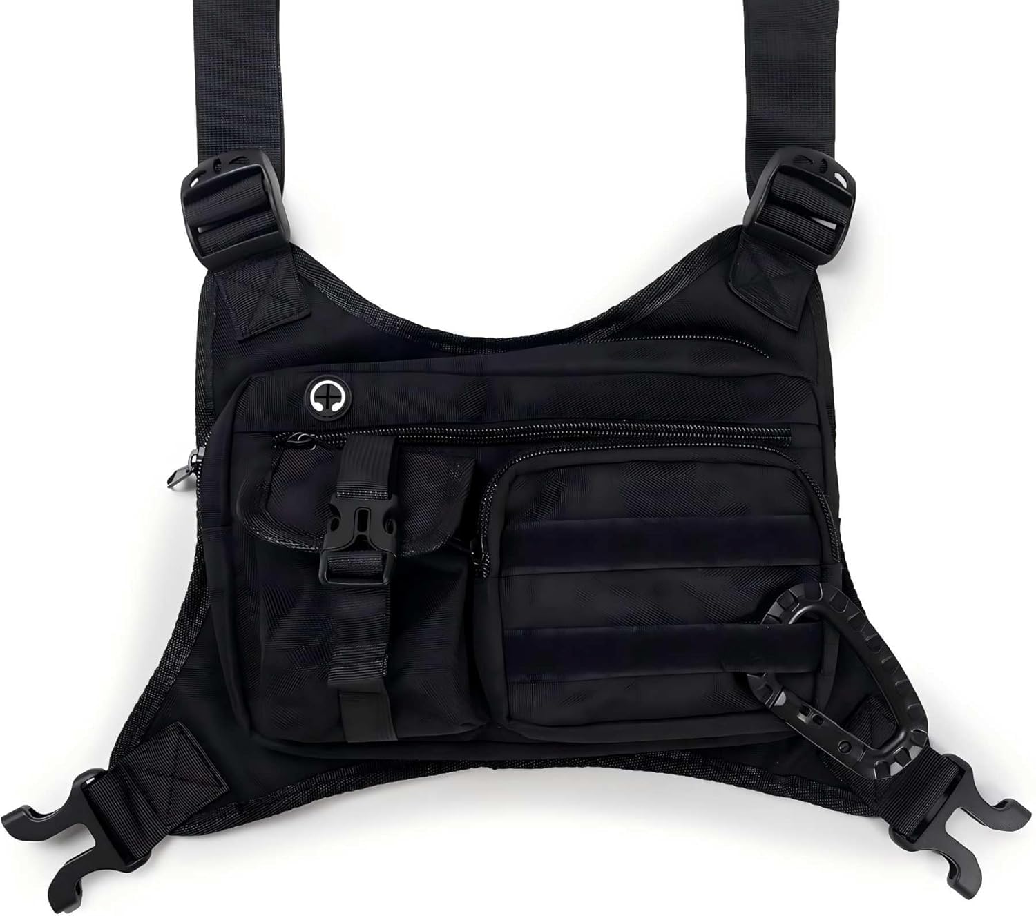 HoldOneLight Chaleco Reflectante Deportivo Hombre con Bolsillo Táctico Frontal, Arnés Portátil de Pecho para Actividades al Aire Libre, Ideal para Caza, Running y Ciclismo con Compartimento EDC