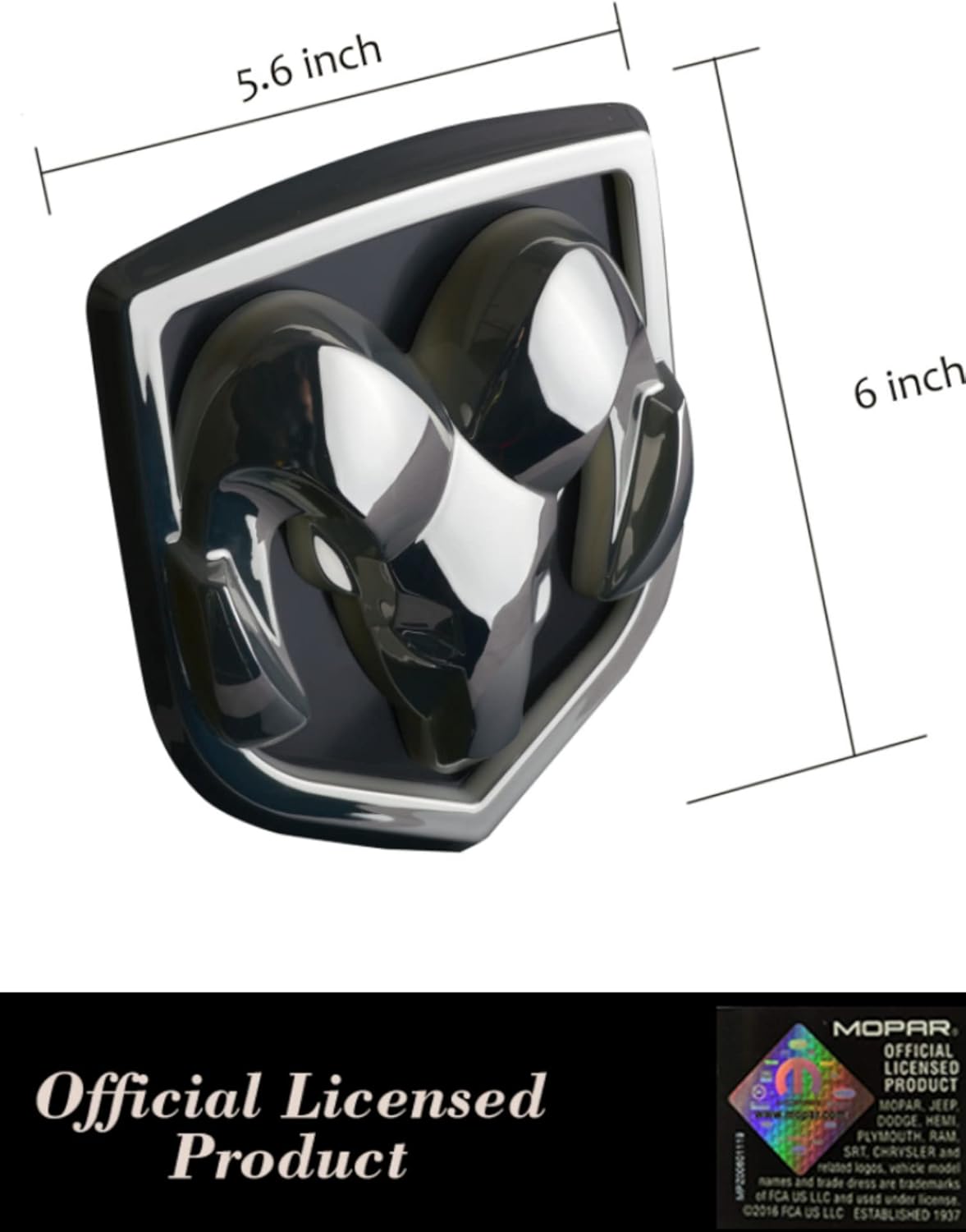 LED Light Hitch Receiver Covers Officially Licensed Hitch Cover (Chrome)