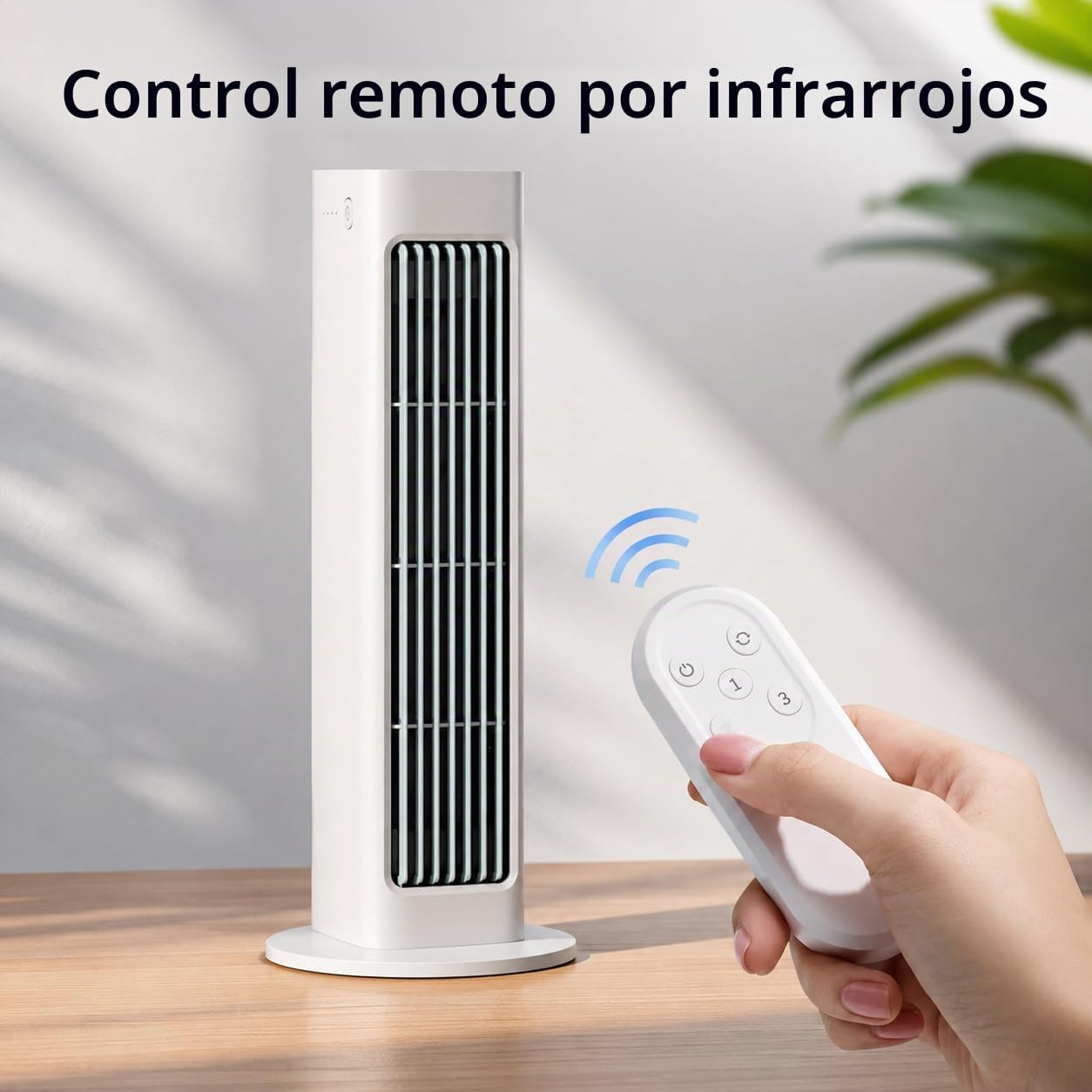 Aire acondicionado portátil con control remoto inalámbrico, 3 velocidades, salida de aire larga para habitación, dormitorio, oficina