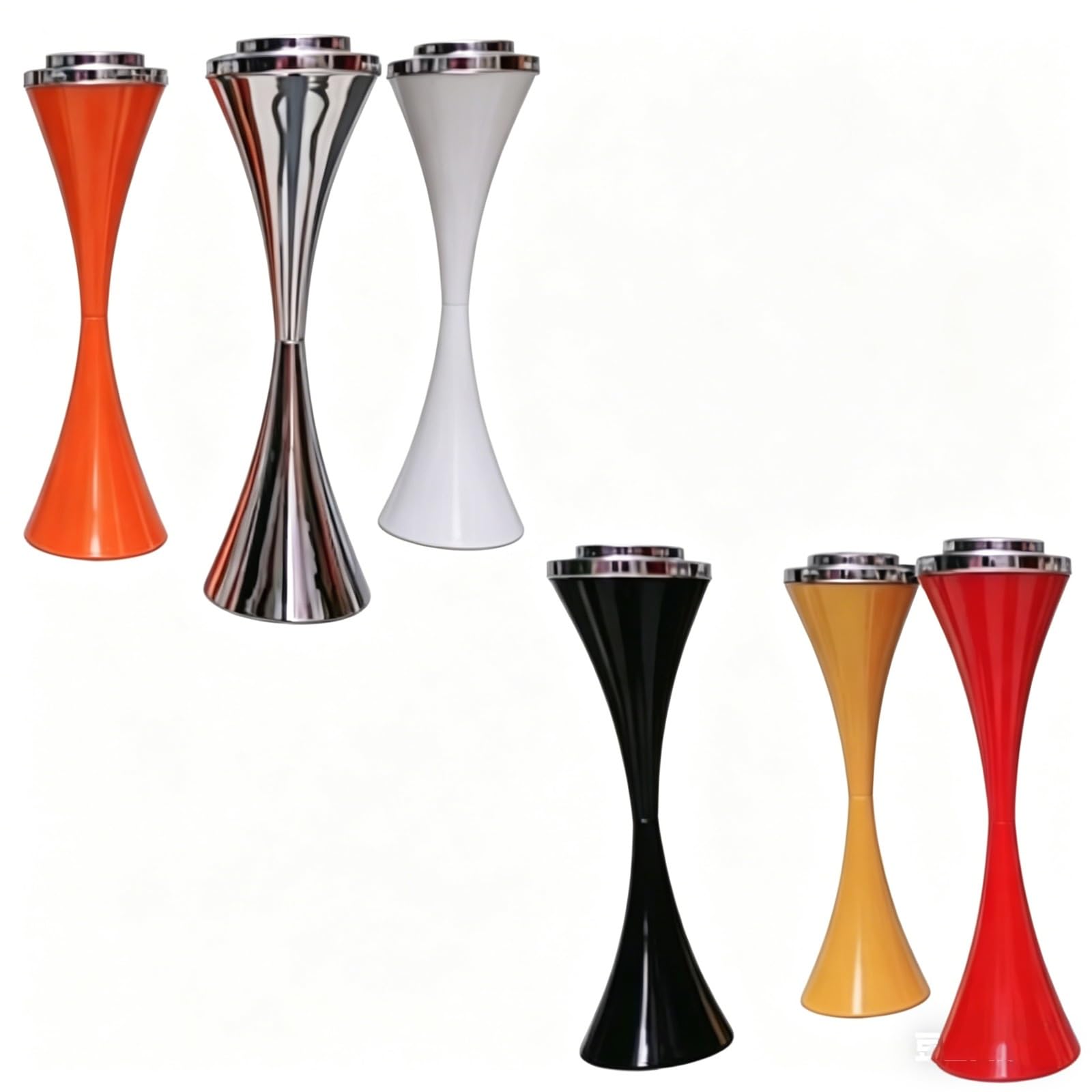 Standing Ashtray Outdoor，Smokeless Covered Ashtrays，Cigarette Ash Tray,for Outdoors With Weighted Base,(Orange)