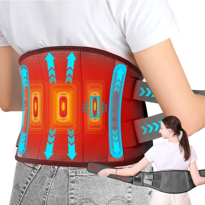 ALLJOY 腰痛ベルト 腰 温め 3段階温熱調整 腰サポーター 5段階振動 腰 Amazon | ALLJOY 腰痛ベルト 腰 温め 3段階温熱調整 腰
