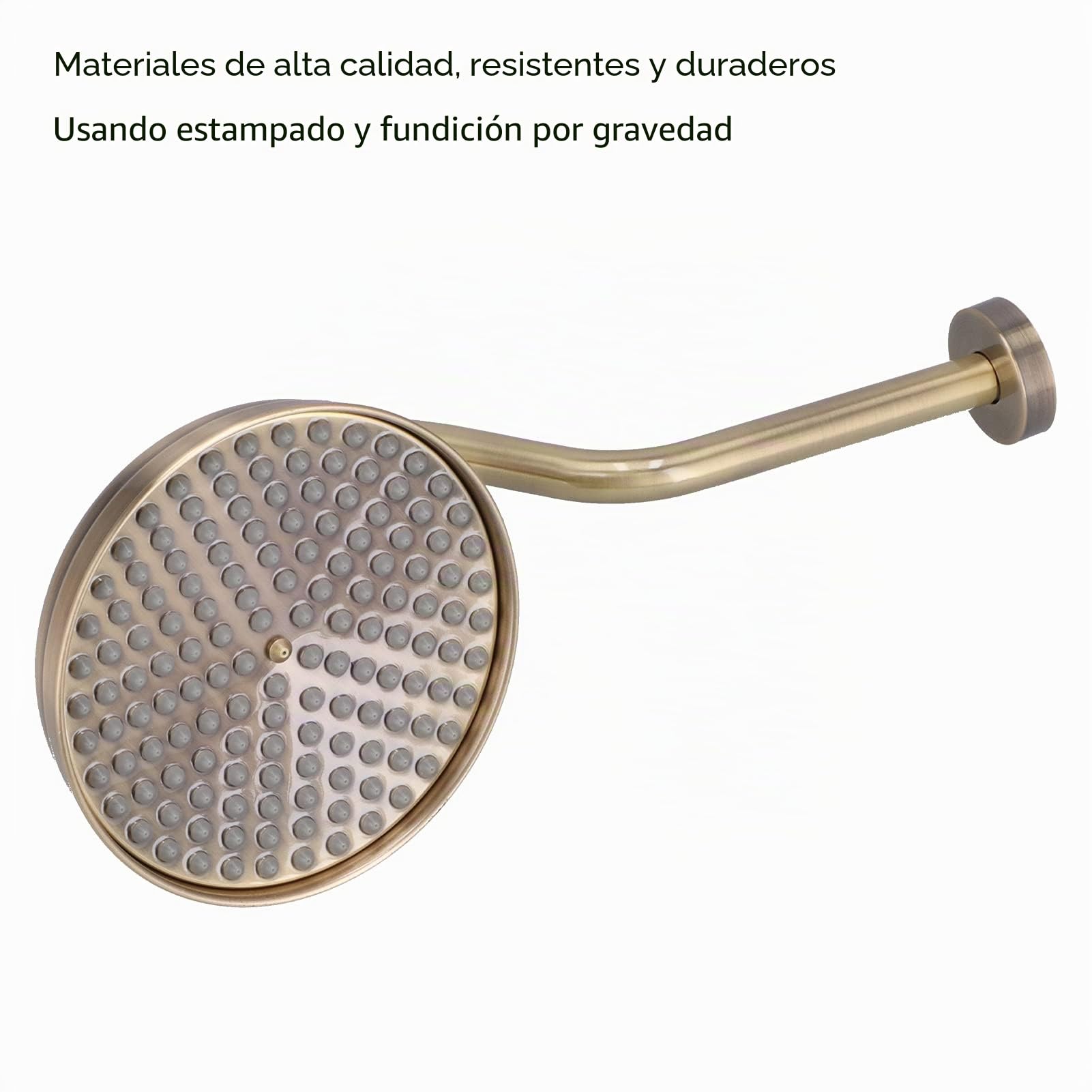Tissting Cabezal de Ducha, Cabezal de Ducha de Lluvia Superior Vintage de 7.9 Pulgadas con Salida de Agua de Silicona, Rociador de Ducha de Cobre para Baño Ducha