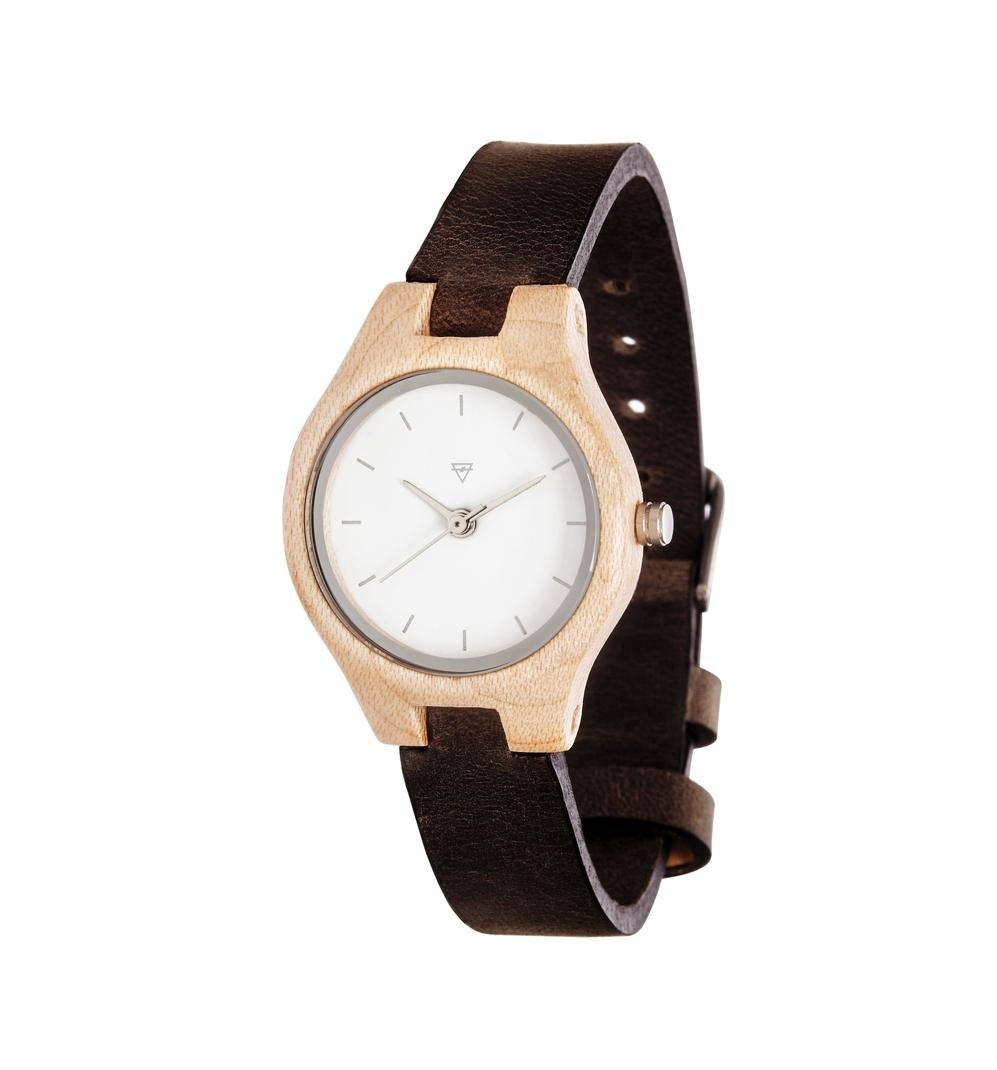 Kerbholz Damen-Armbanduhr Adelheid Analog Quarz Leder 0612524230933
