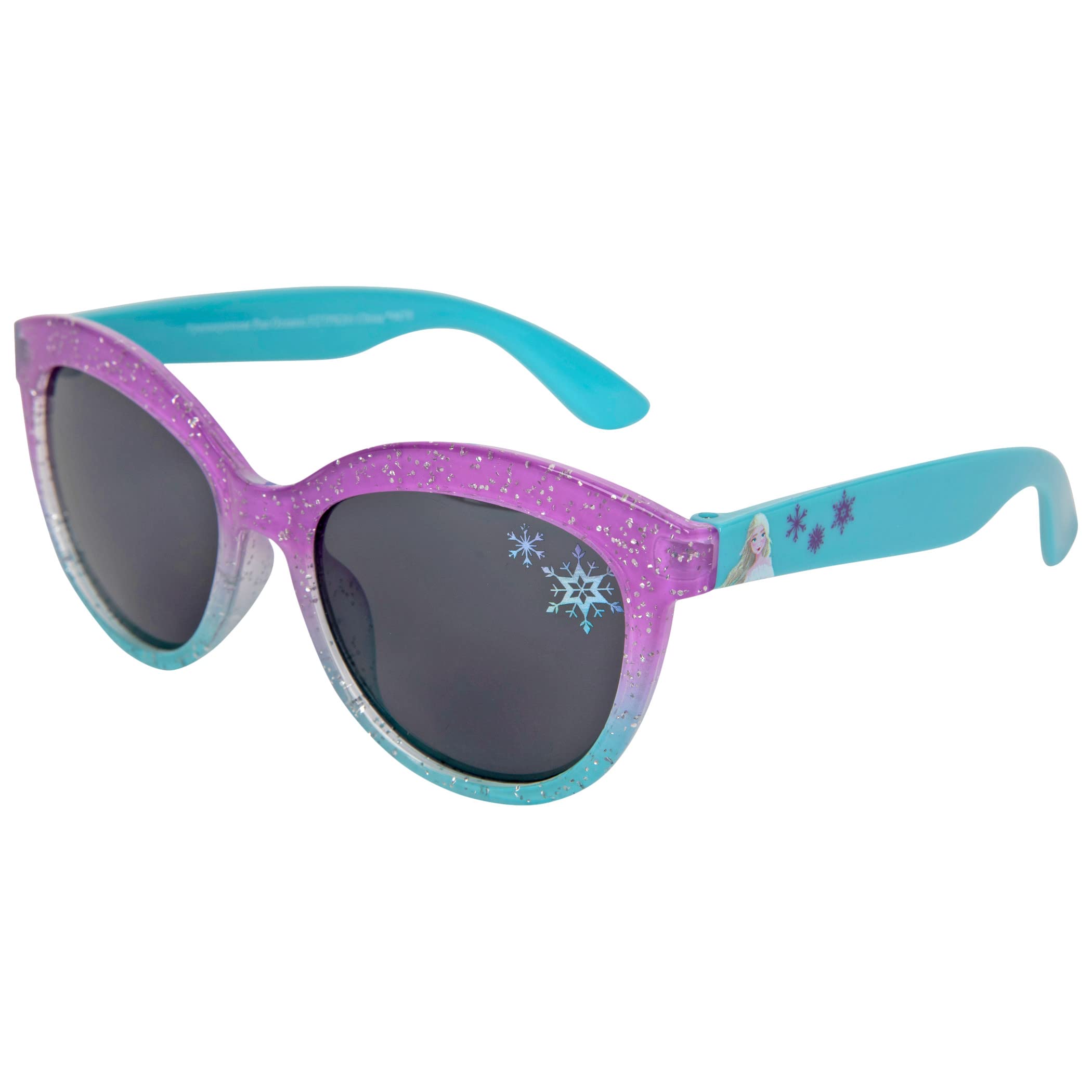 Pan Oceanic Eyewear LTD Disney Frozen 2 Elsa Girls Sunglasses w/ Pom Pom Pouch Set, Multicolored, One-Size