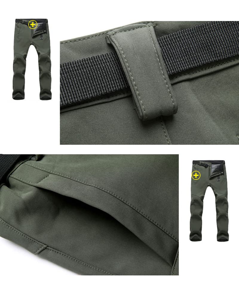 Pantaloni Trekking Sci Uomo/Donna Invernali Pantaloni da Lavoro Termici Impermeabile Pantaloni Softshell Montagna Escursionismo Caldo All'aperto