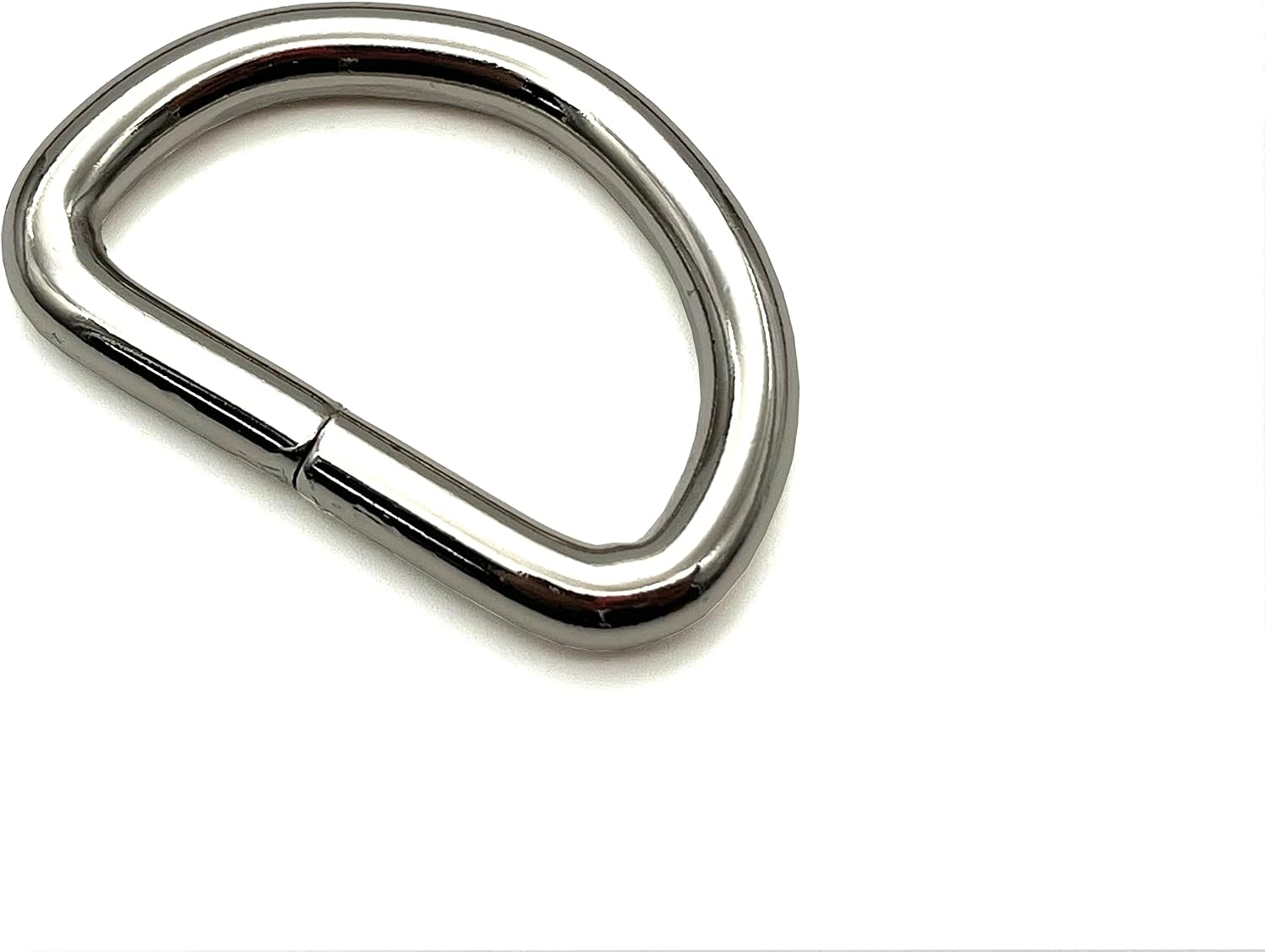 NICKEL D Shape Rings Semi-Circular D ring buckles Non-Welded 1 1/4" / 32mm iron for webbing straps bags purse belt Dog Collars hardware making U62
