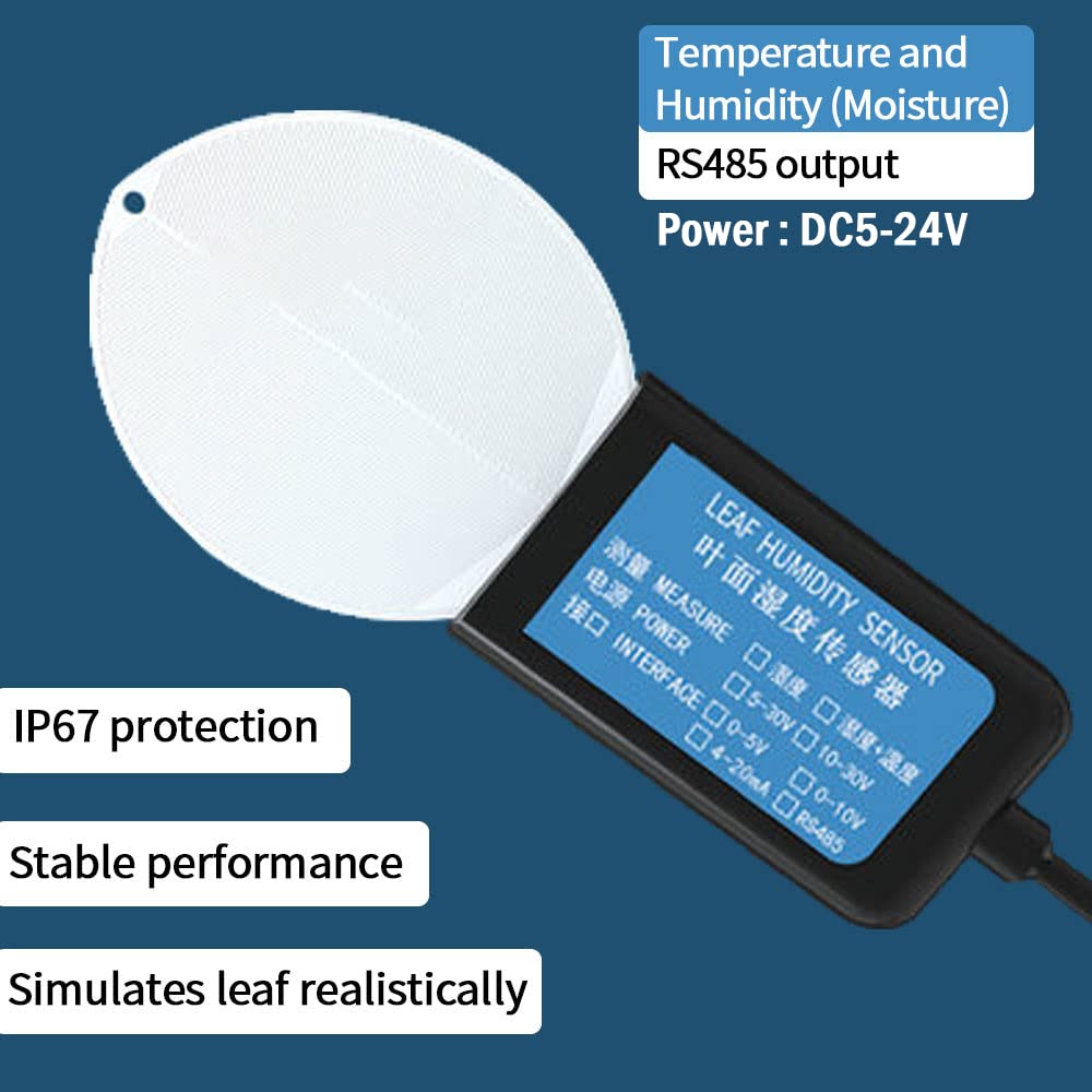 Transmisor de sensor de humedad y temperatura de la superficie de la hoja exterior con salida RS485