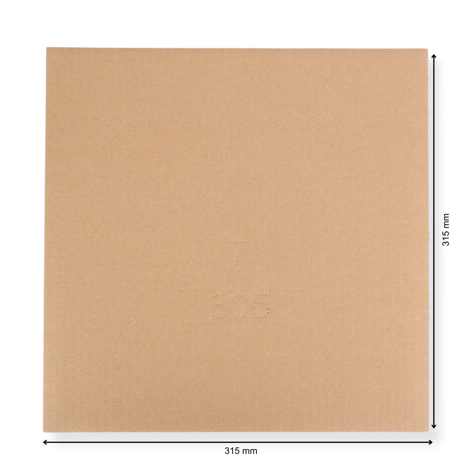 200 Stück LP Versandfüllplatten 315x315 mm Kartonzuschnitte Wellpappenzuschnitte