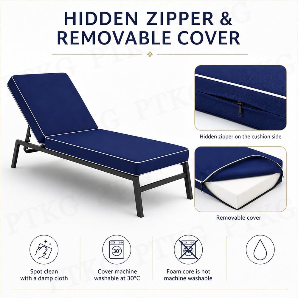 Matelas Chaise Longue Coussin Bain de Soleil Jardin Exterieur