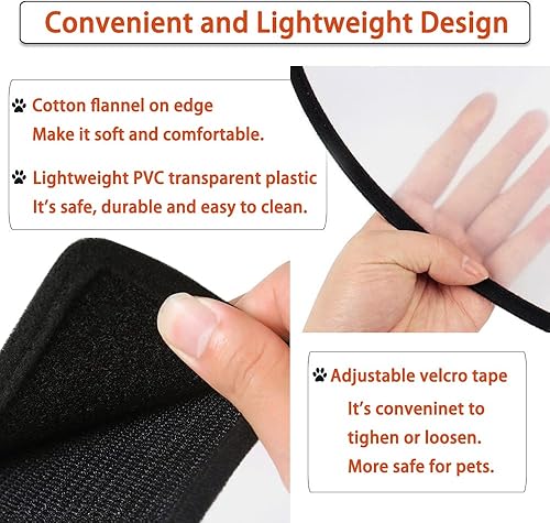 Miniatura 4 de Konnfeir Collar de cono de gato, 3 collares protectores ajustables para mascotas y gatos (3 unidades)