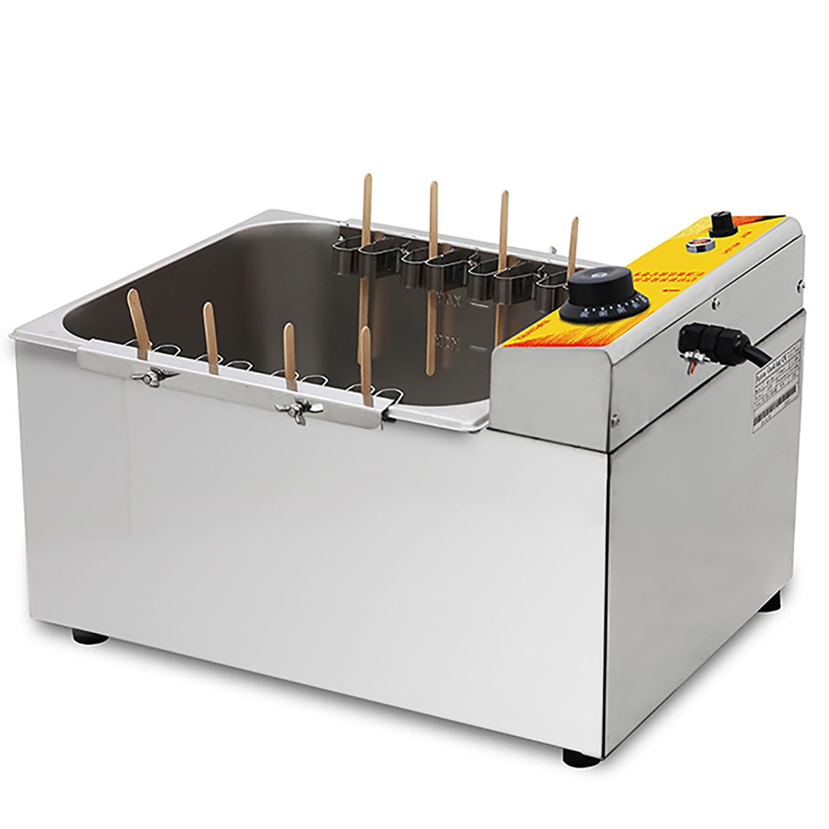 Freidora Industrial De 1900 W Y 12 L, Automática, para Freír Queso, Salchichas, Perritos Calientes, Palitos De Salchicha, Patatas Fritas, Donuts Y Más.