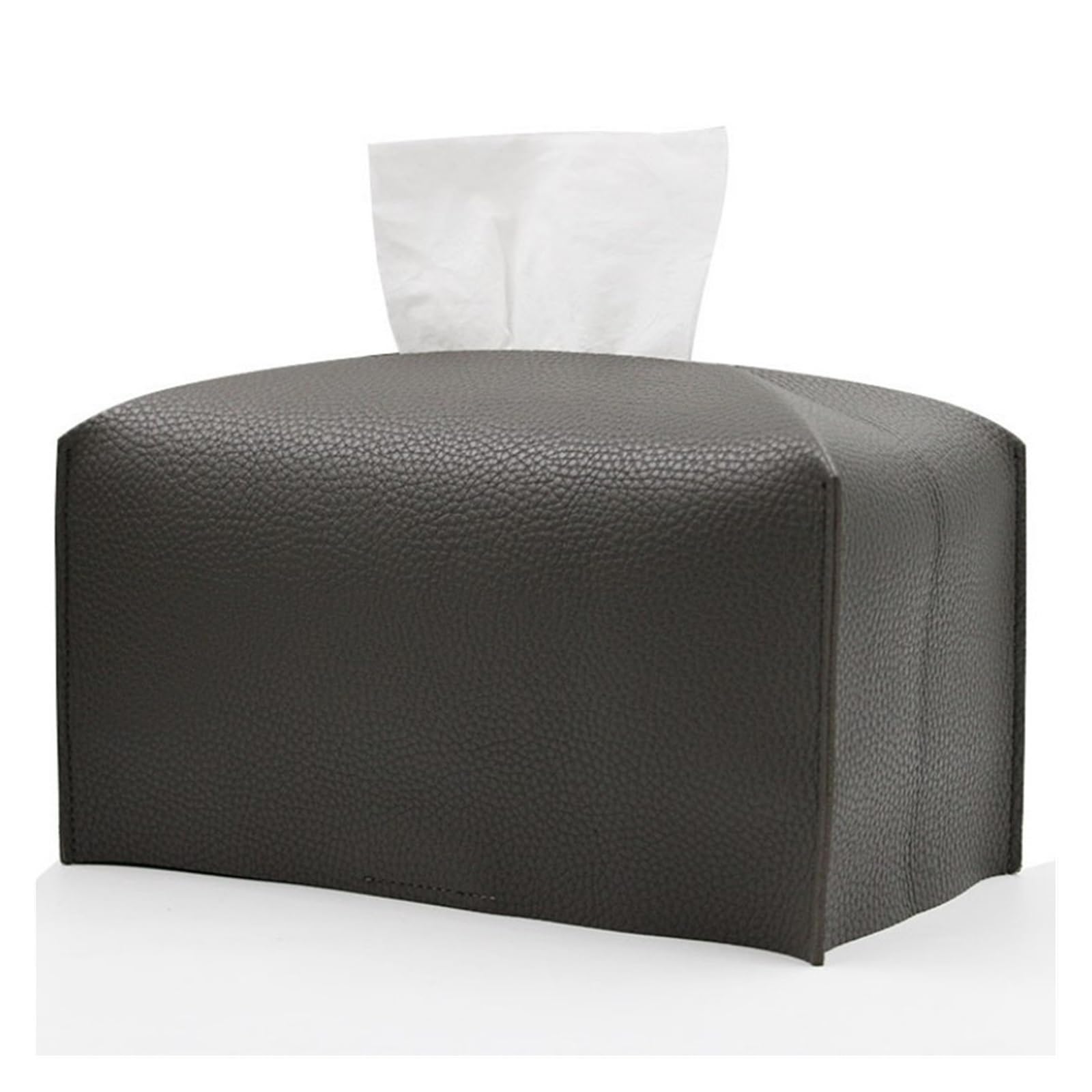 Leather Tissue Box Cover Tissue Box Cover Square Decorative PU Leather Holder Modern Case Facial Paper Organizer Dispenser For Bathroom Countertop(Black B)