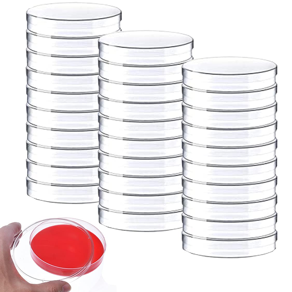 Buy 30 Pack Petri Dishes with Lids,90 x 15mm Clear Petri Dish for