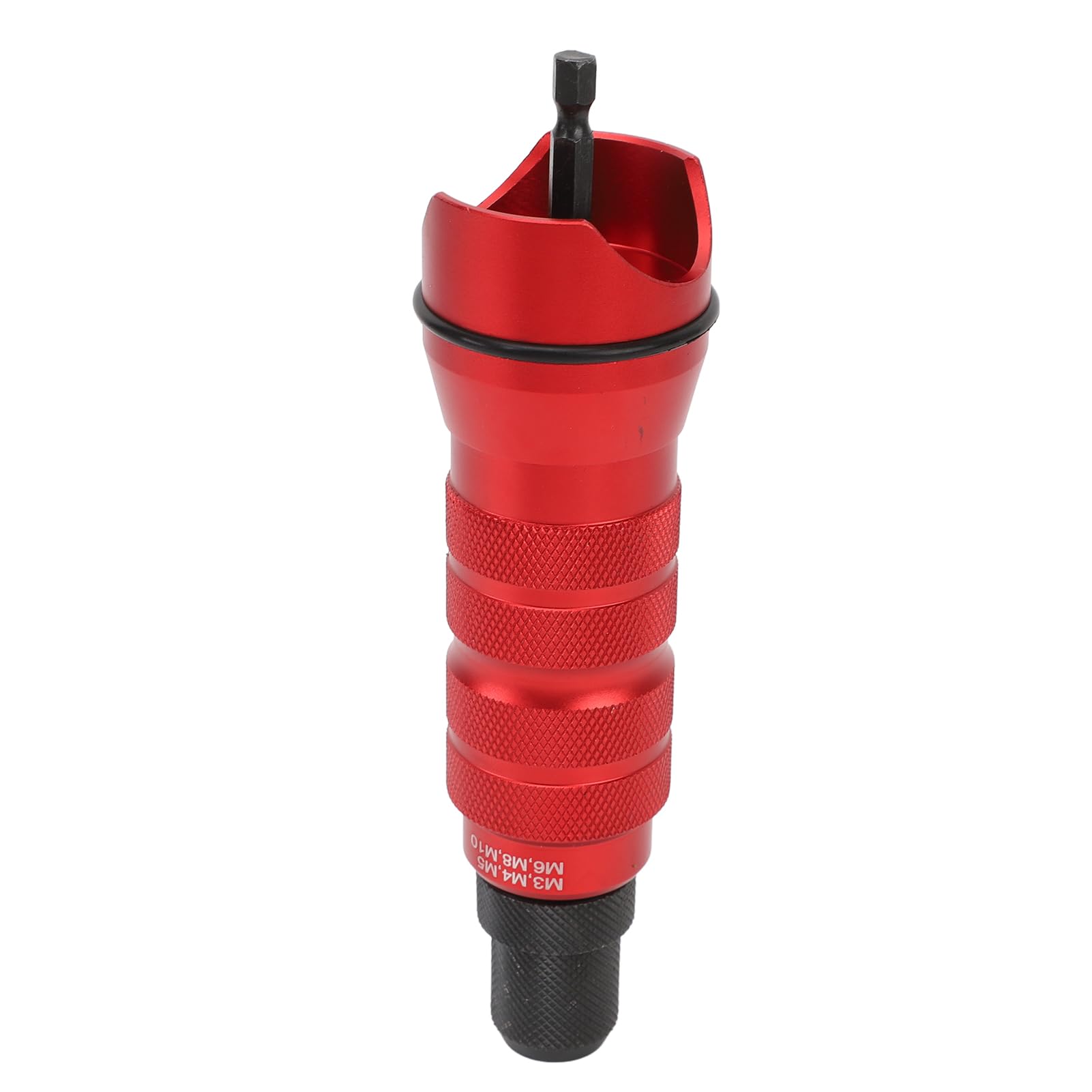 Akozon Zestaw Adaptera do Elektrycznej Wiertarki Nitowej — Bezprzewodowy Adapter do Nitownicy z 6 Wymiennymi Głowicami dla łatwej Instalacji i Konserwacji