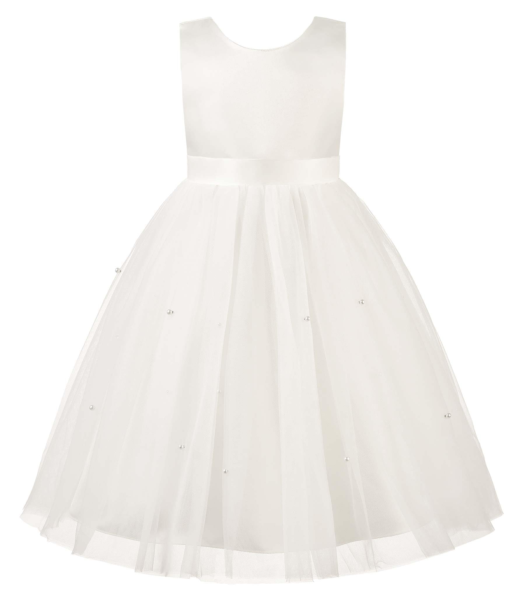 JerrisApparel Robe Fille Noeud Papillon Mariage Bouquetières Fête Anniversaire
