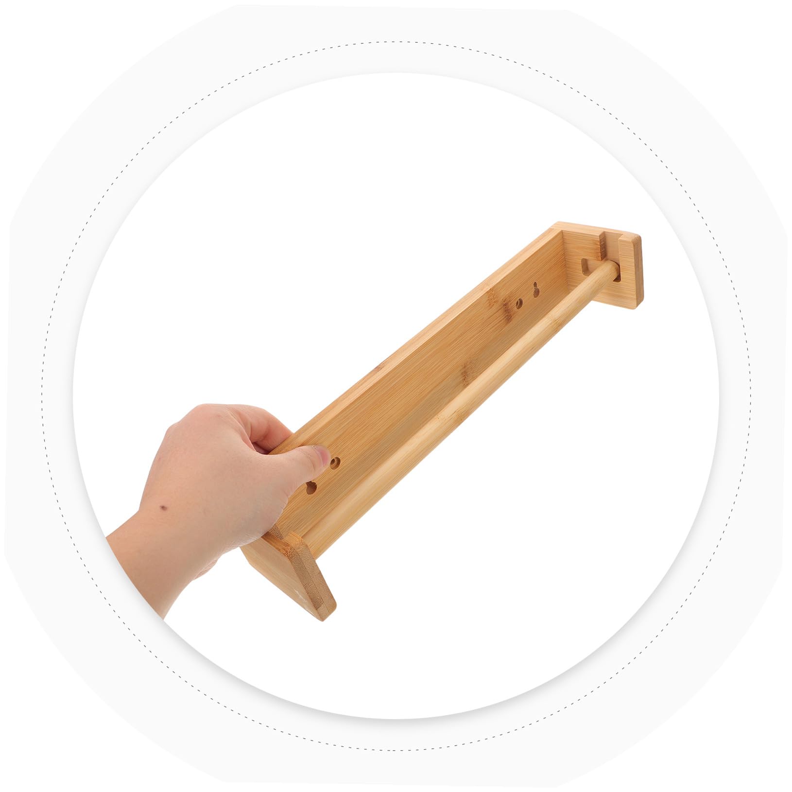 Dispensador de rollos de papel para niños: Soporte para rollos de papel artístico - Caballete de madera para niños - Organizador de manualidades para colgar en la pared para pintar en la