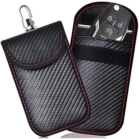 FGXY 2PCS Pouch for Car Keys, Signal Blocker Pouch, Faraday Bag for Keyless Cars, RFID Signal Blocking Faraday bag for Car keys, Anti-theft Remote Entry Smart Fobs Protection, for Keyless Fobs Guard Cover