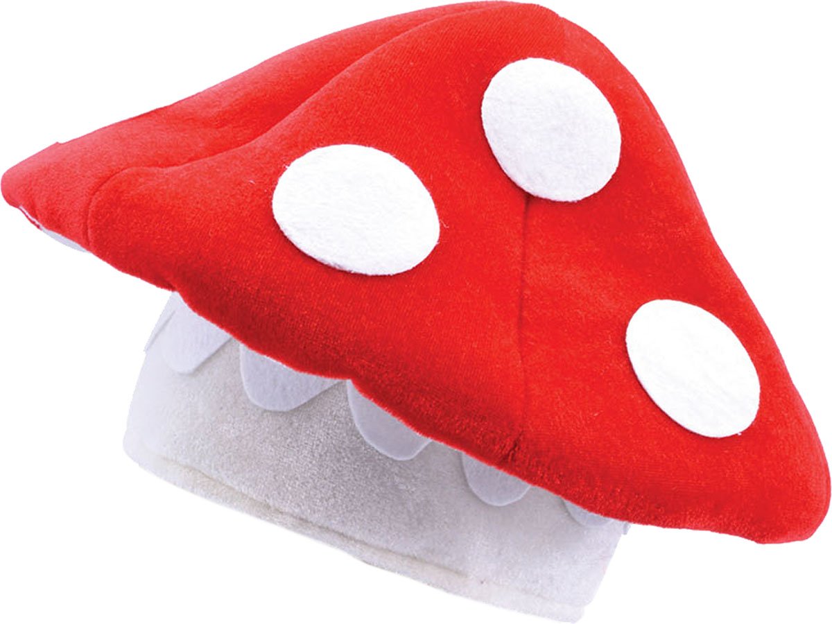 Bristol Novelty Unisex Blue Adult Mario Fast Post Fancy Dress Accessory Toad Stool Mushroom Hat Uk