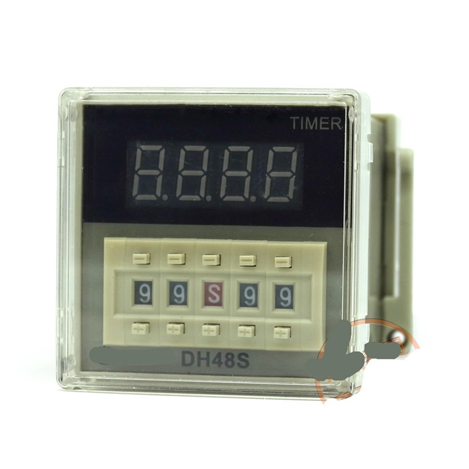 Temporizador DH48S-2Z con pantalla digital de retardo programable para regular maquinaria de 220V 3