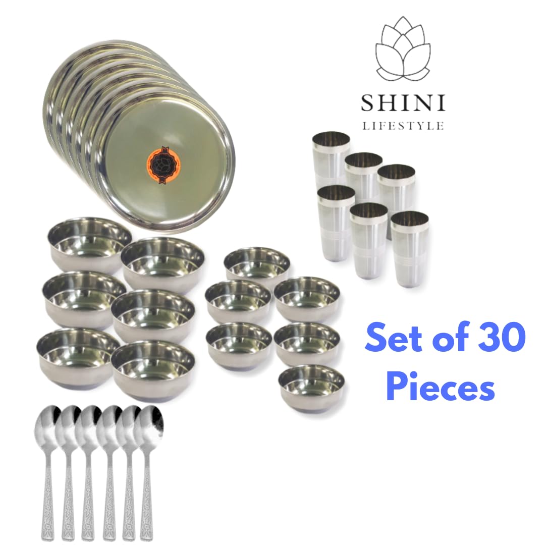 Stainless Steel Dinner Set - 5 Piece Heavy Gauge -2