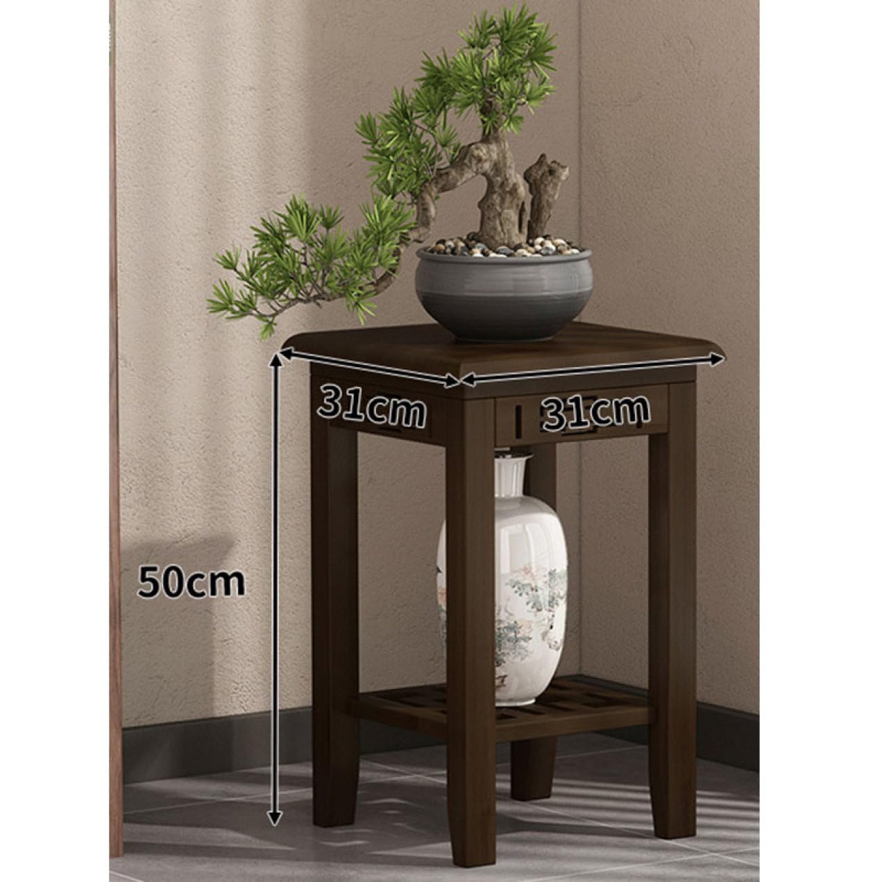 Amazon.co.jp: MJKQ9 花台 竹製 フラワースタンド 玄関 リビング