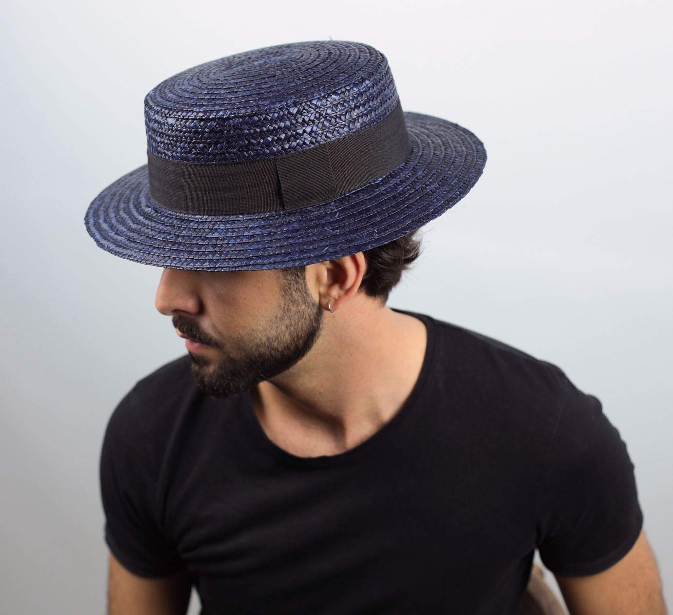 Chapeau canotier Paille Homme ou Femme Nude Boater
