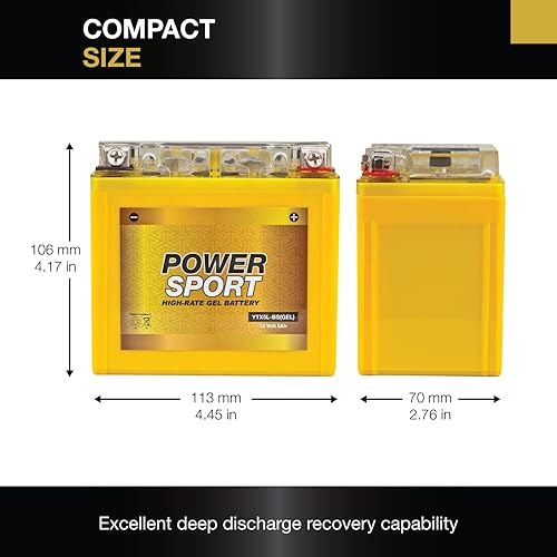 Miniatura 5 de YTX5L-BS VRLA GEL - Batería de repuesto (5 Ah, 12 V, sellada) sin mantenimiento ExpertPower