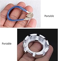 Vista 3 de Llave de ajuste de radios de bicicleta Juego de 2 herramientas de ajuste de llantas de bicicleta (plata y azul)