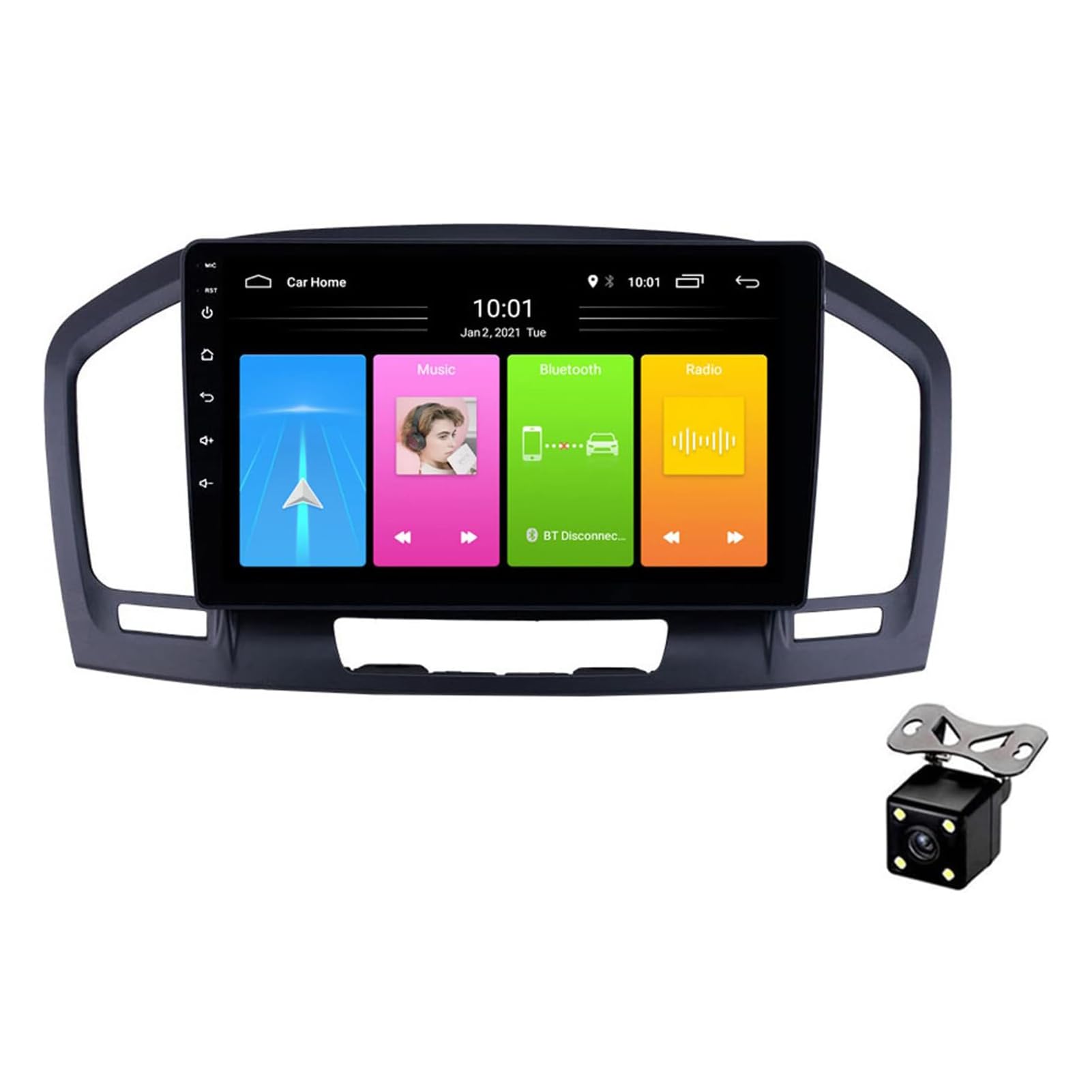 Android 15 GPS-Navigations-Stereo-Radio mit 9-Zoll-IPS-2,5D-Touchscreen-Multimedia-Player für Opel Insignia/Buick Regal (2009–2013), unterstützt Bluetooth, Lenkradfernbedienung, WLAN und Rüc